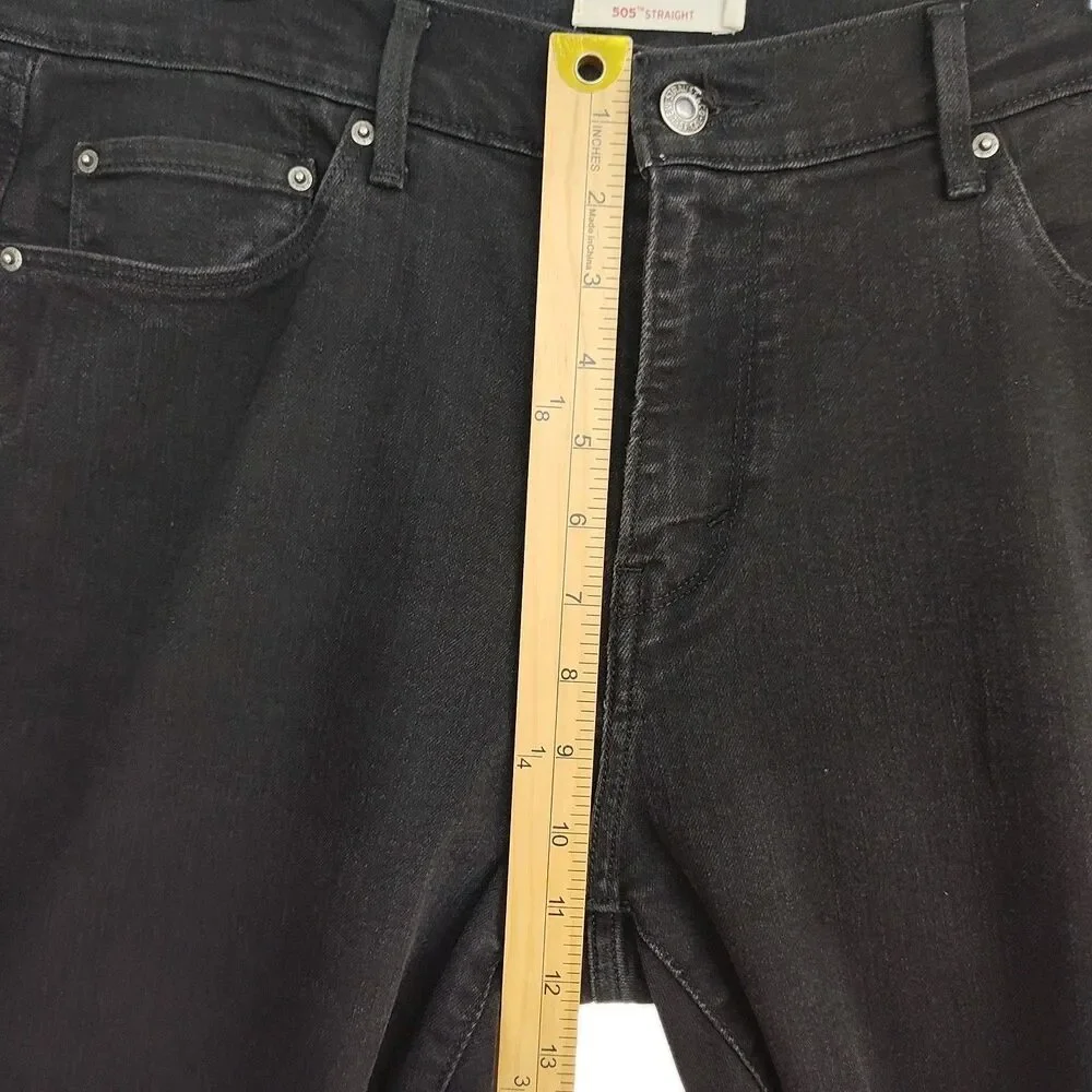 Levi's 505 Straight‎ Leg Women's Jeans, Size 32 x 32, Black